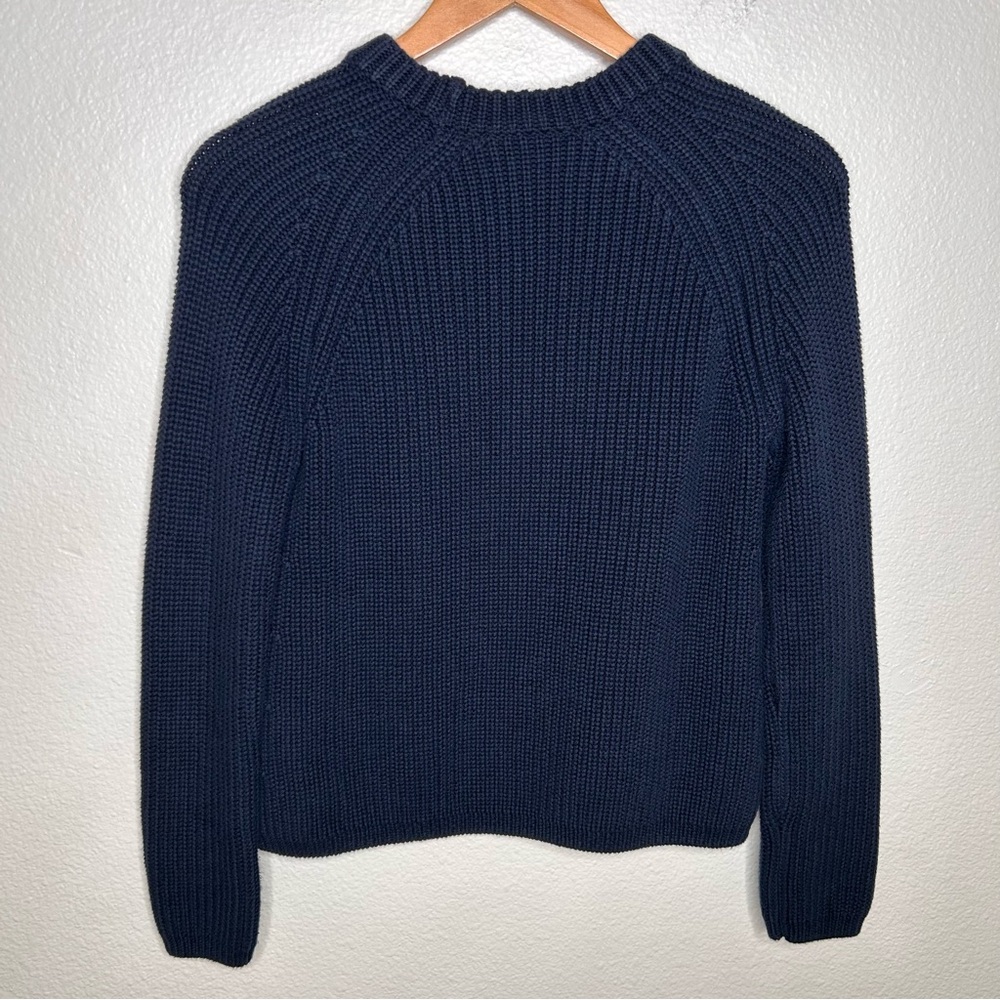 Quince 100% Organic Cotton Fisherman Crew Sweater Navy Small - Picture 5 of 9